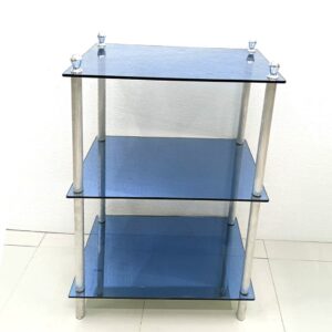 সিলভার কালার হোম ডেকর গ্লাস র‌্যাক